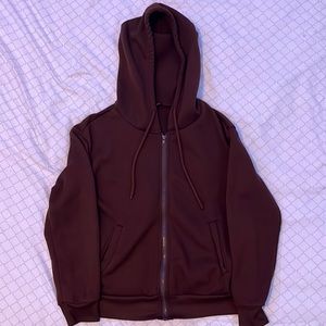 Cute Brown zip up sweater